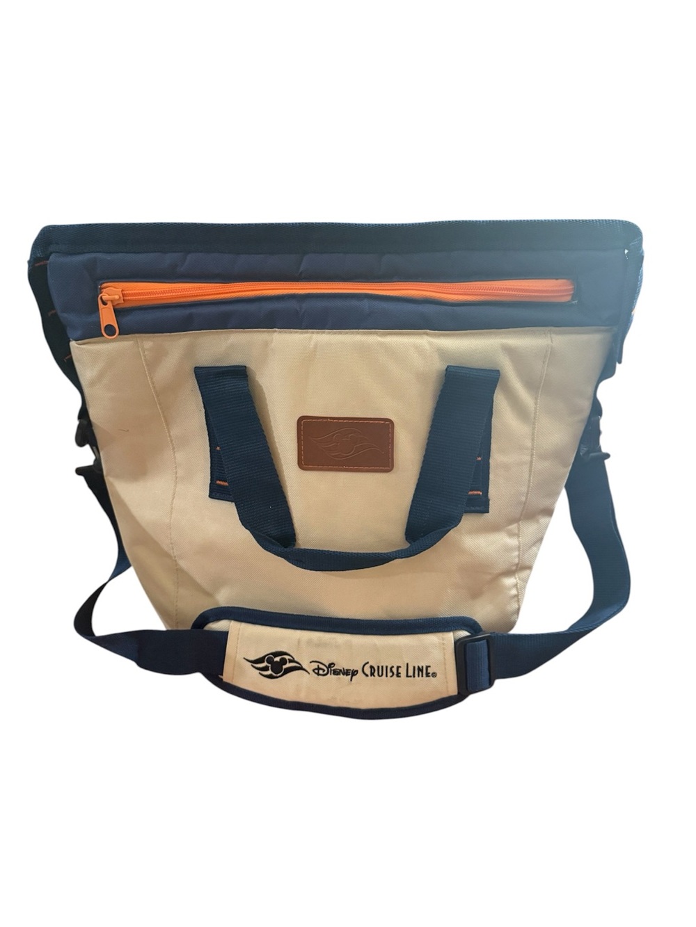 Disney Cruise Line Insulated Cooler Tote Bag Navy Khaki Beach Travel Carryall